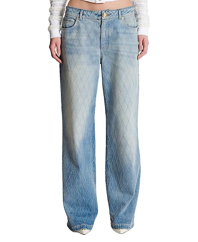 Balmain Diamond Washed Denim Straight-Fit Jeans