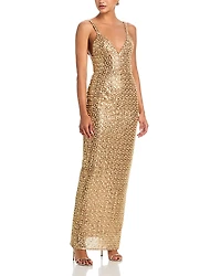 Bronx And Banco Allegra Sequin Maxi Dress
