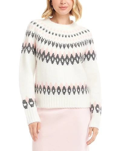 Karen Kane Jacquard Crewneck Sweater