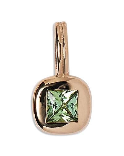 Wwake 14K Yellow Gold Tourmaline Solitaire Pendant