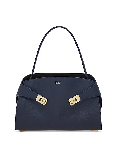 Ferragamo Hug Soft Leather Shoulder Bag