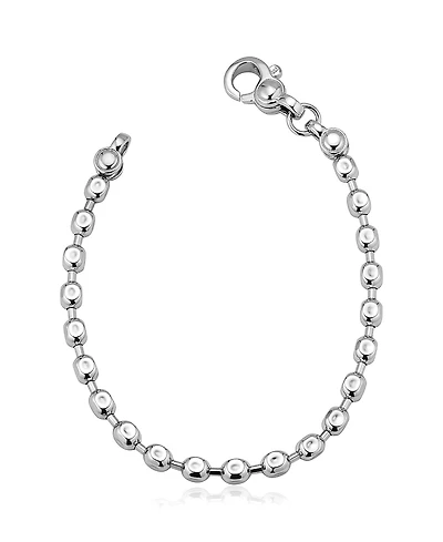 Oradina Sterling Silver Axis Bead Bracelet