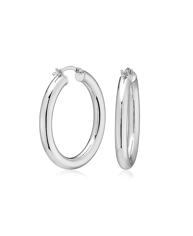 Oradina Sterling Silver Everyday Bold Hoops