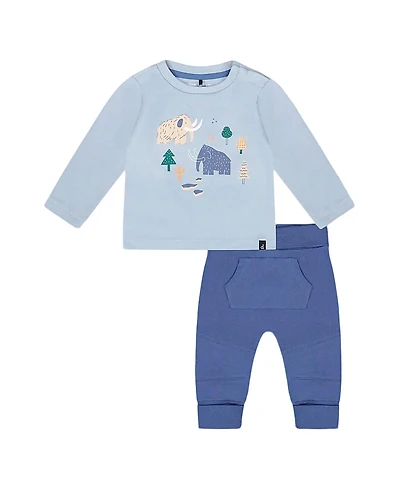 Deux par Boys' Organic Cotton Jersey Two Piece Top and Pant Set - Baby