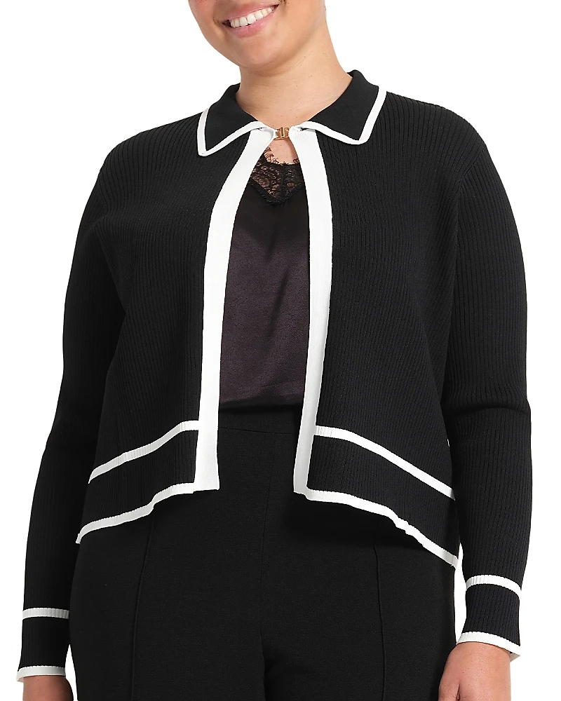 Estelle Plus Gracie Contrast Cardigan