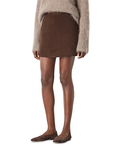 Whistles A Line Suede Skirt