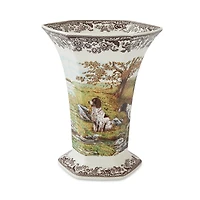 Spode Woodland Hexagonal Vase, 10.5
