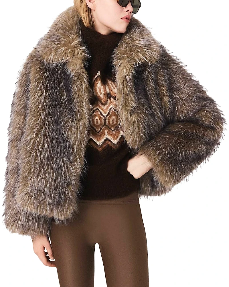 Maje Gastonita Faux Fur Coat