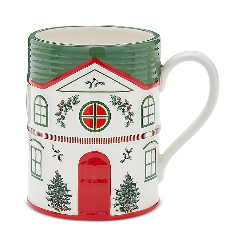 Spode Christmas Tree Christmas Village Mug