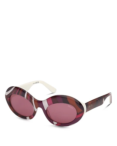 Pucci Oval Sunglasses, 52mm