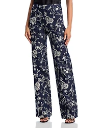 Cinq a Sept Garden High Rise Embroidered Denim Nolita Jeans