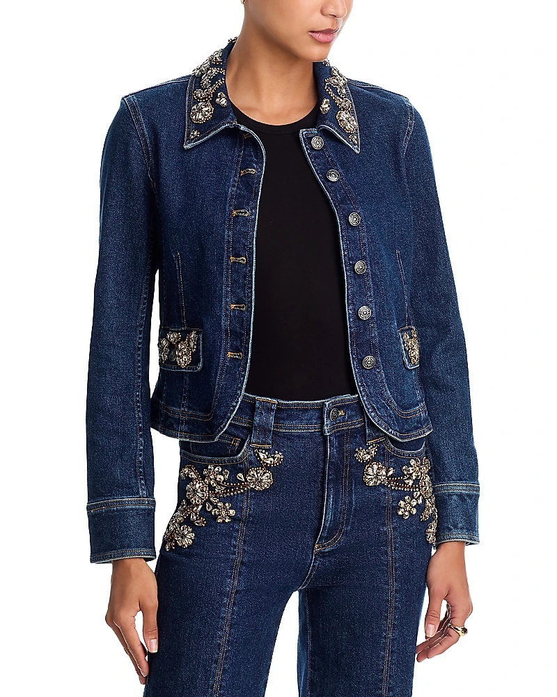 Cinq a Sept Crystal Ivy Embellished Reve Jacket