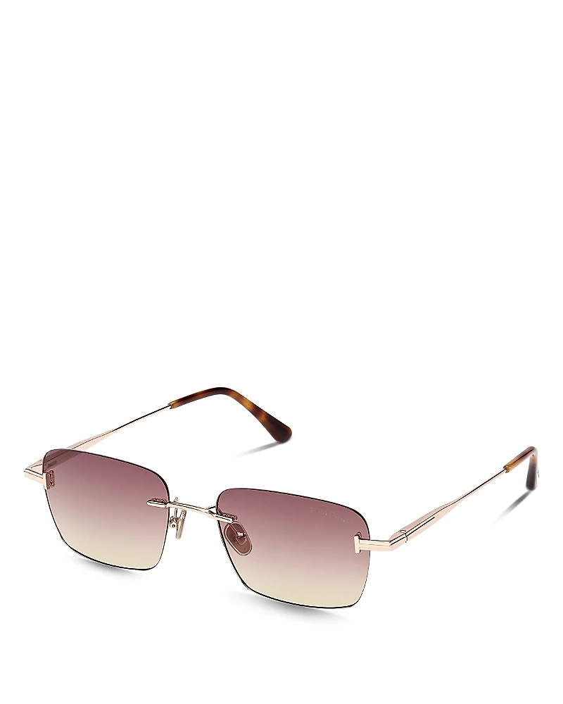 Tom Ford Jake Rectangular Sunglasses, 54mm