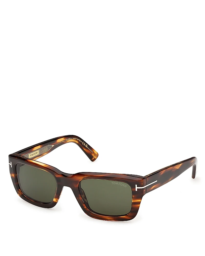 Tom Ford Rectangular Sunglasses, 52mm