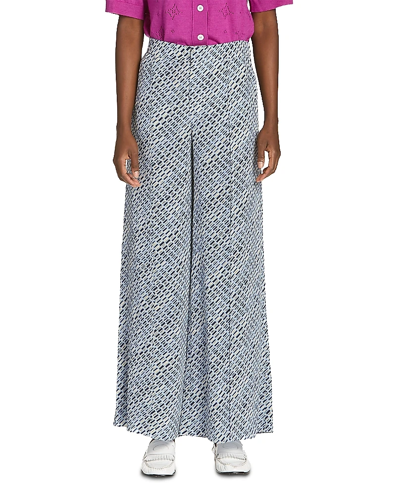 Marni Crepe De Chine Wide Leg Pants