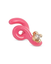 Bea Bongiasca 9K Yellow Gold & Sterling Silver Diamond Mini Loop Single Stud Earring