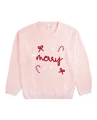 Sweet Wink Women's Coquette Merry Christmas Knit Sweater