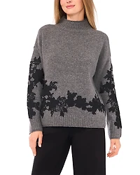 Vince Camuto Floral Applique Sweater