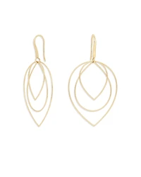 Lana Jewelry 14K Yellow Gold Three Tier Multi Shape Drop Earrings