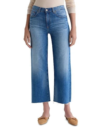 Ag Saige Mid Rise Wide Leg Crop Jeans