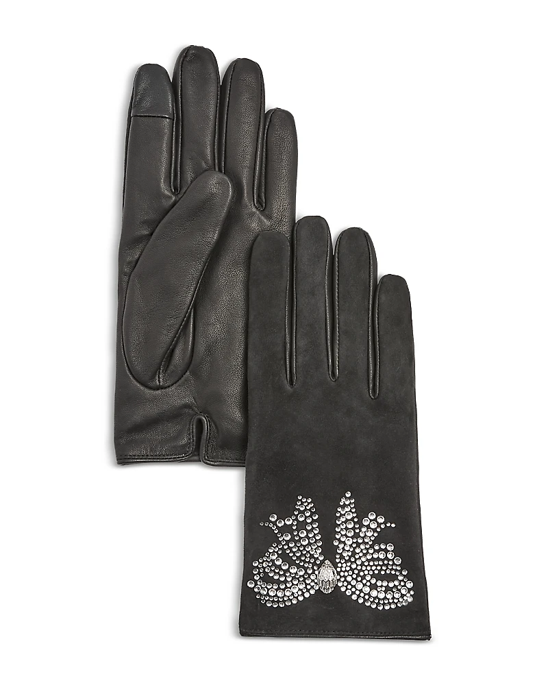 Kurt Geiger London Belgravia Bow Leather Gloves