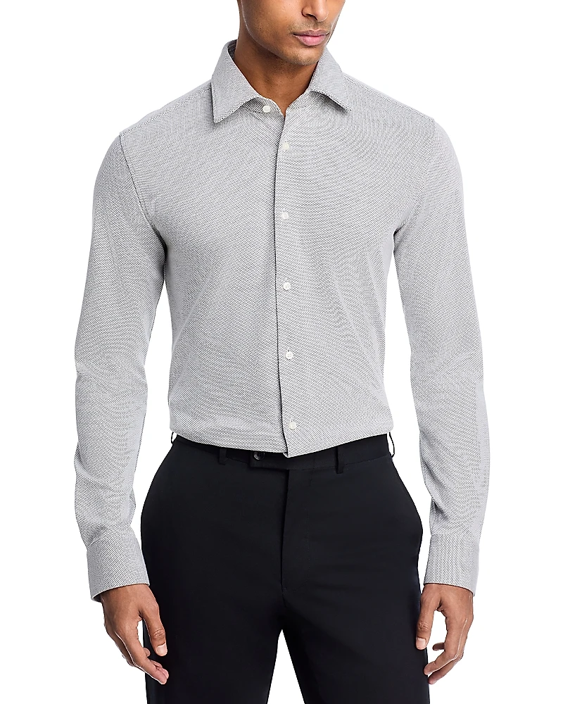 Boss Hank Slim Fit Button-Front Performance Shirt