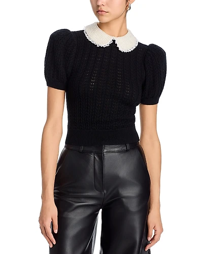Alice and Olivia Chase Puff Sleeve Sweater
