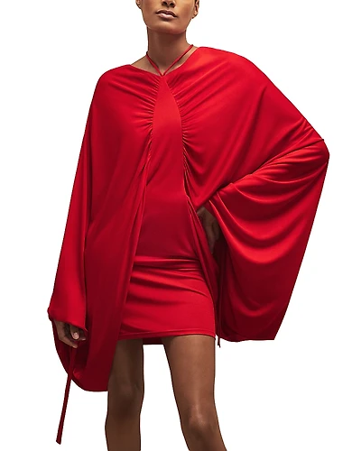 Reiss Jete Batwing Jersey Mini Dress