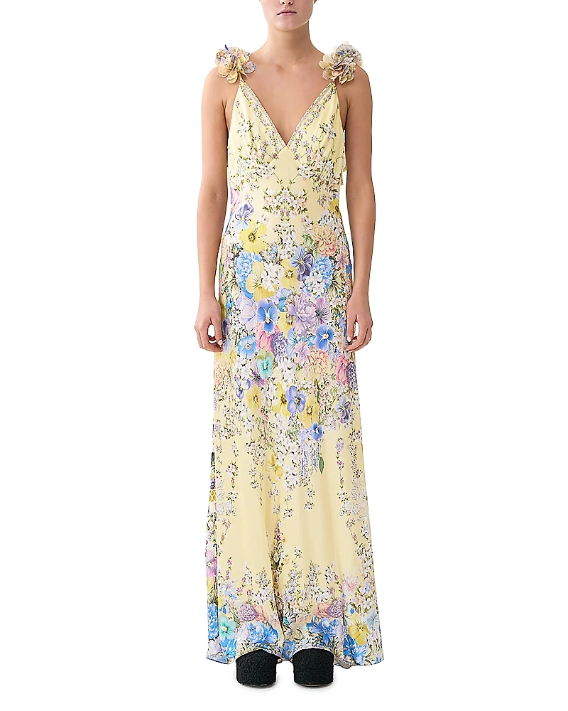 Camilla V Neck Bias Slip Dress