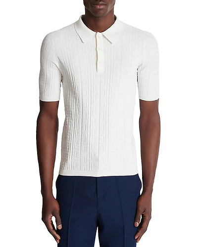 Balmain Geo Pattern Polo Shirt