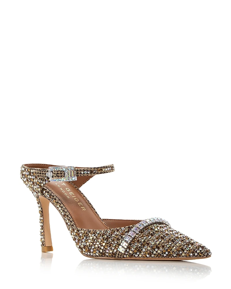 Kurt Geiger London Women's Strass Embellished Pointed Mule Pumps