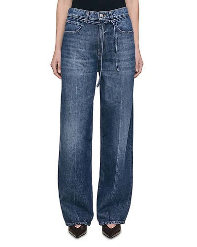 DL1961 Casie Aura Mid Rise Wide Leg Jeans