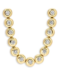 Ef Collection 14K Yellow Gold Diamond Pillow Set Double Studded Single Earring