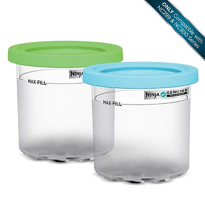 Ninja CREAMi Pints & Colored Lids, Set of 2