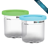 Ninja CREAMi Pints & Colored Lids, Set of 2