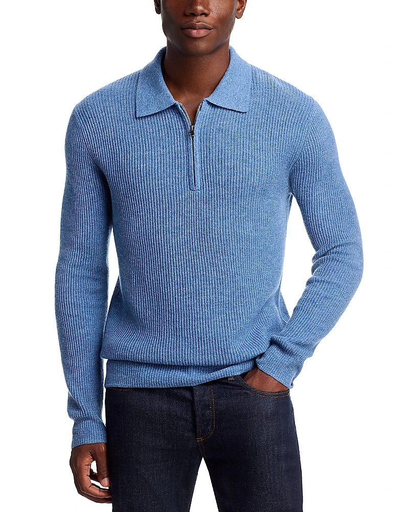 Rails Monty Zipper Polo Wool Long Sleeve Sweater