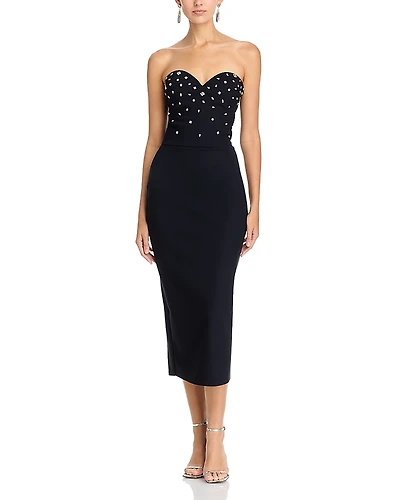 Chiara Boni La Petite Robe Mahta Embellished Midi Dress