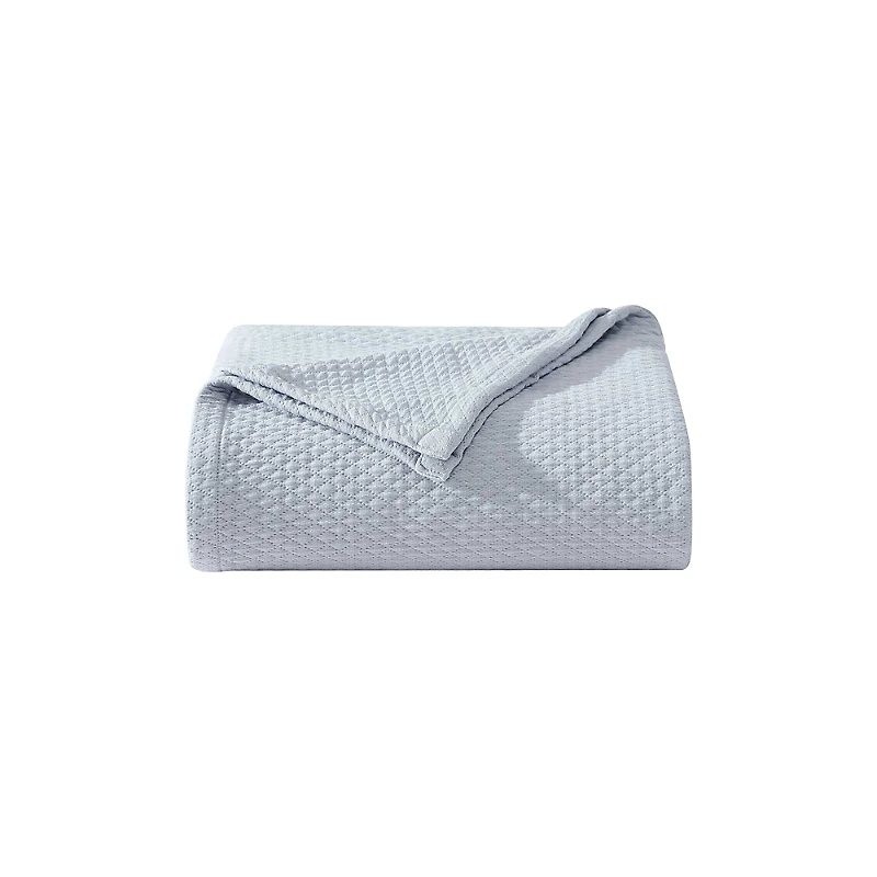 Vera Wang Matelasse Woven Cotton Blanket