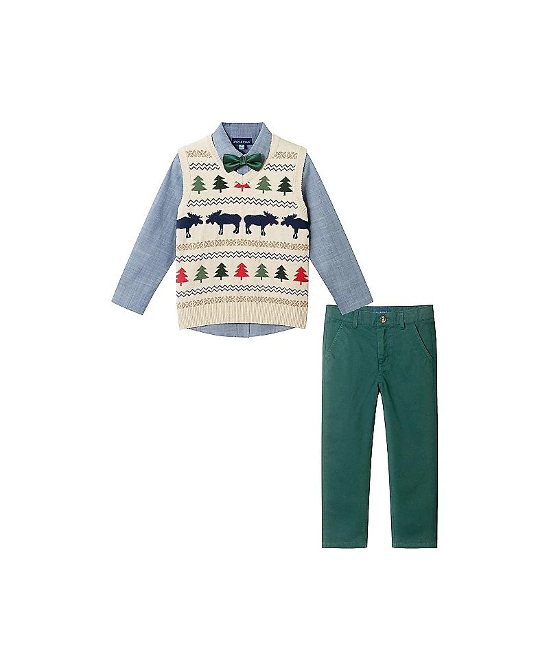 Andy & Evan Boys' Sweater Vest, Buttondown Pant Set - Little Kid, Big Kid