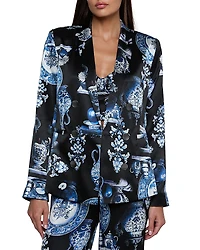 L'Agence Colin Silk Double Breasted Blazer
