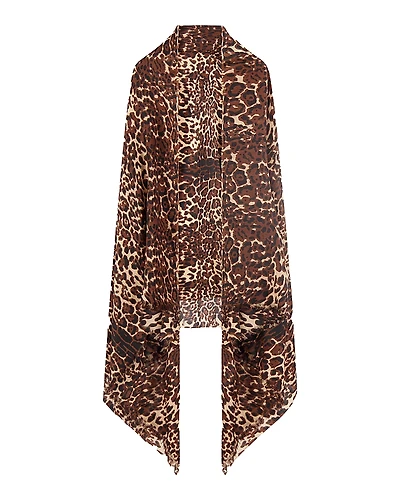 Sofia Cashmere Ultrafine Leopard Print Wrap