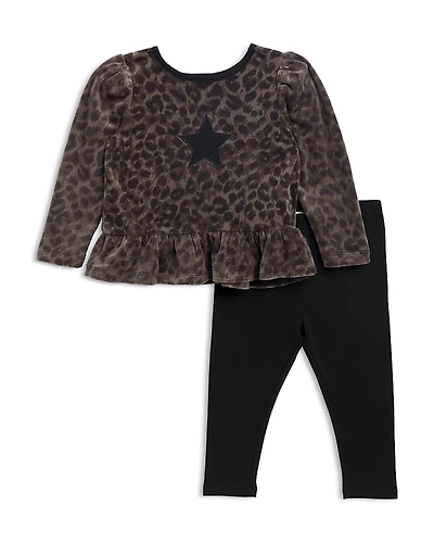 Splendid Girls' Cheetah Girl Long Sleeved Top & Leggings Set - Baby