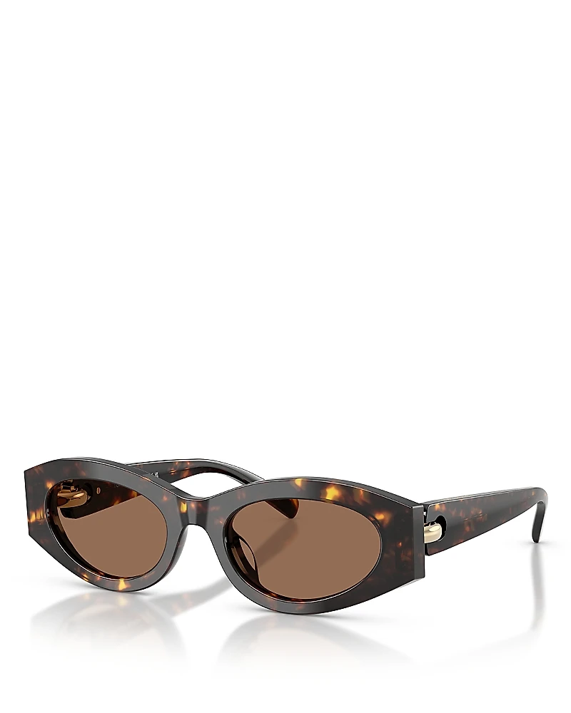 Tory Burch Oval Sunglasses, 52mm