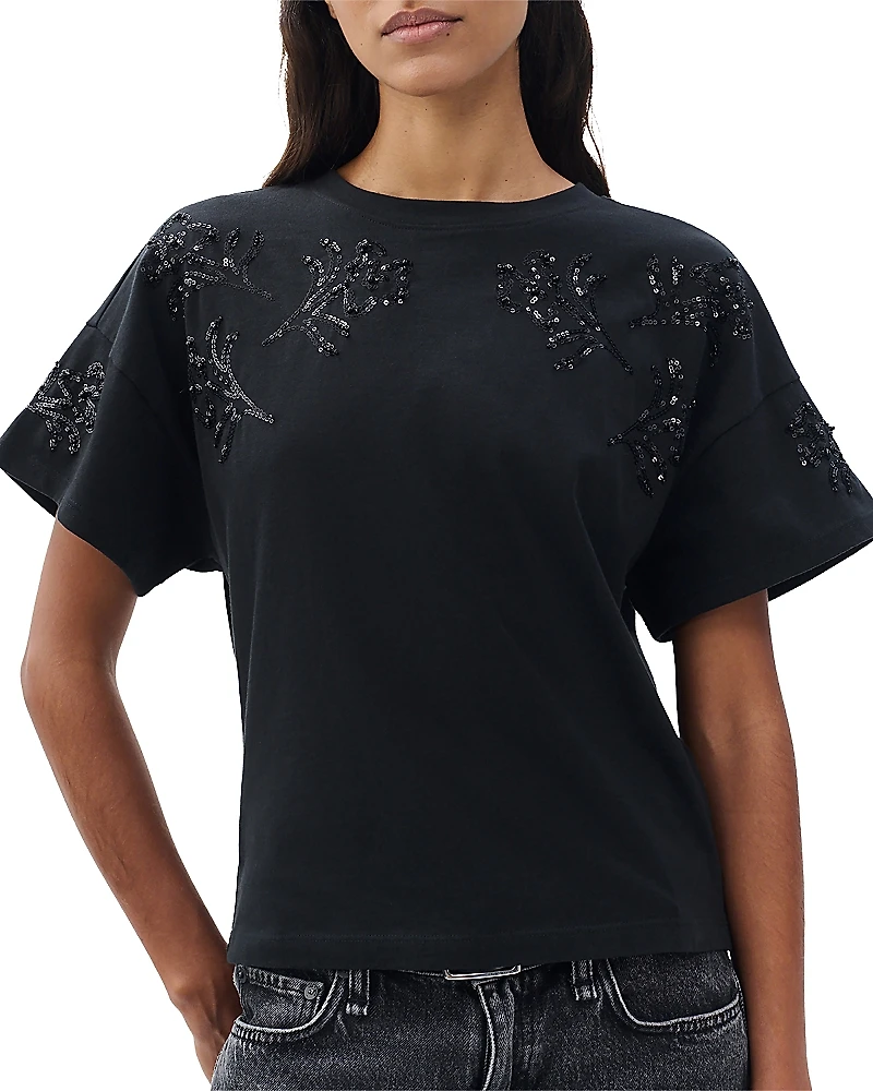 rag & bone Beaded Floral Kelly Tee