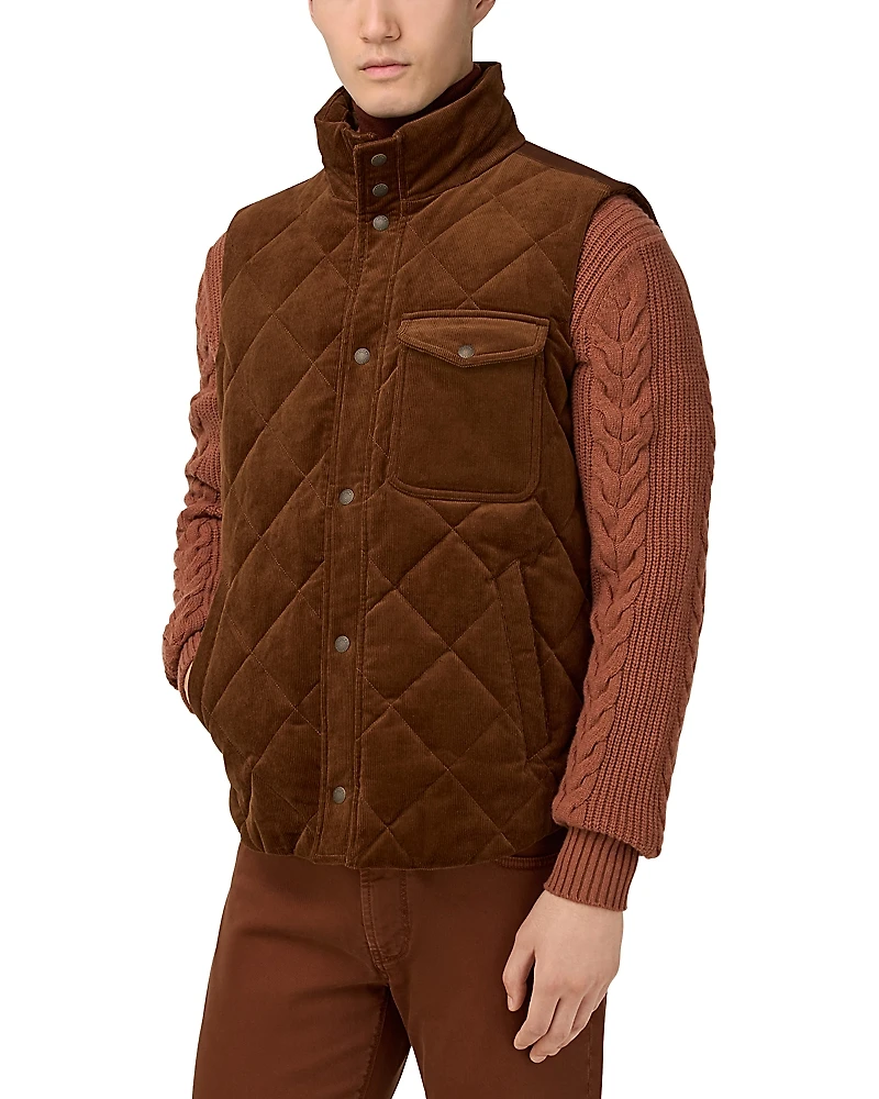 Boggi Milano Quilted Corduroy Vest