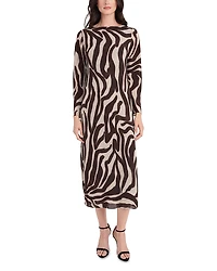 Donna Morgan Long Sleeve Midi Dress