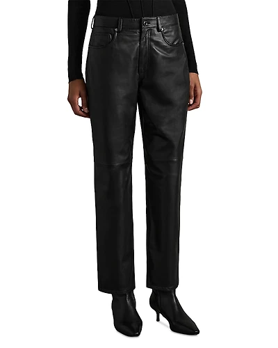 Reiss Verona Slim Leather Pants