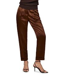 Reiss Celia Satin Tapered Trousers