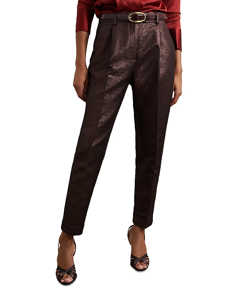 Reiss Petite Sparkle Tapered Pants