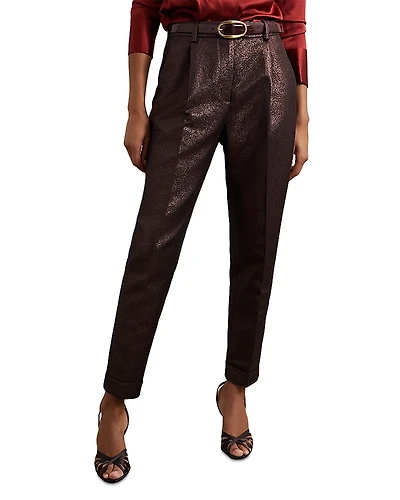 Reiss Petite Sparkle Tapered Pants